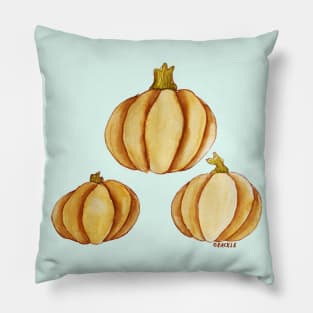 Watercolor Pumpkins Pillow