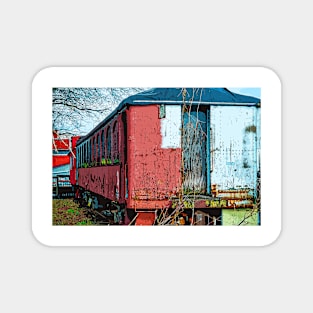 Old Train Magnet