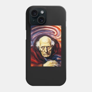 Aleister Crowley The Great Beast of Thelema  painted in the style of Austin Osman Spare impressionist surrealist Phone Case