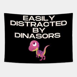 Easily Distracted by Dinosaurs Tapestry