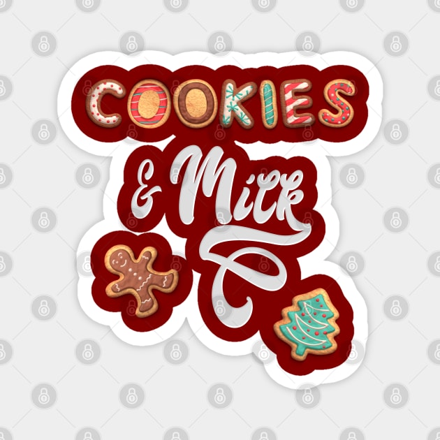 Cookies and Milk Christmas Baking Team Magnet by DeesDeesigns