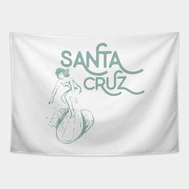 Santa Cruz Surfer Tapestry by howdysparrow