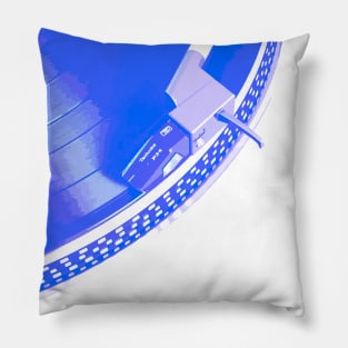 Blue Vinyl Record Pillow