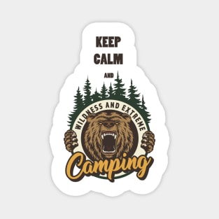 Keep calm and go camping Magnet