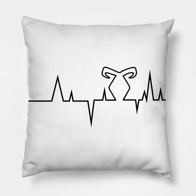 Heartbeat Shadowhunter Pillow by Ddalyrincon