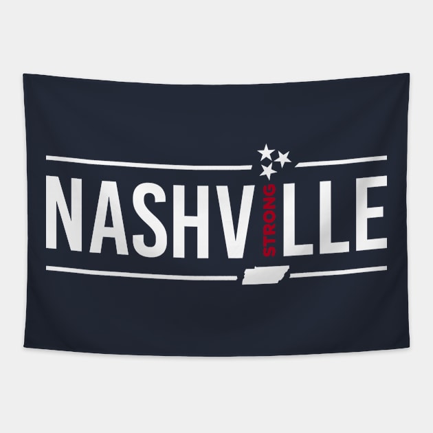 nashville strong tennessee Tapestry by Bequeen