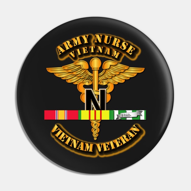 Army Nurse w Vietnam SVC Ribbons Pin by twix123844