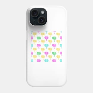 Lovely colourful vintage elephant illustrative pattern Phone Case