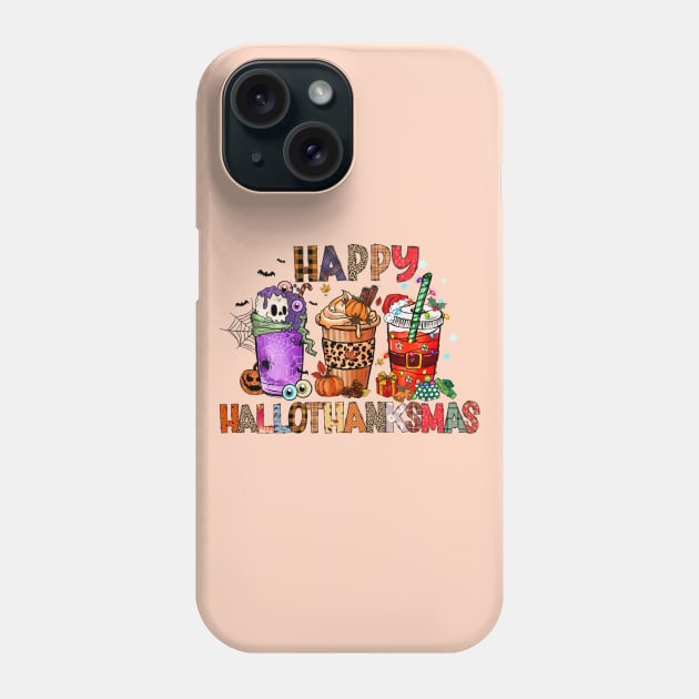 Happy Hallothanksmas Gnomes Phone Case by Myartstor 