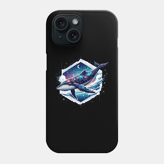 Celestial Space Voyager: Galactic Whale Phone Case by Graphic Wonders Emporium