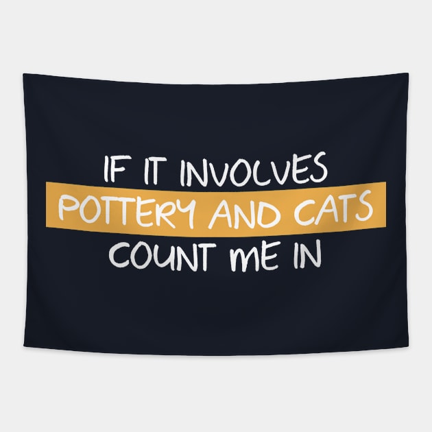Cats and Ceramic lover Tapestry by Teequeque