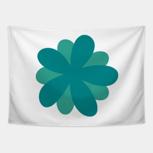 Cute Daisy Flower - verdigris green Tapestry