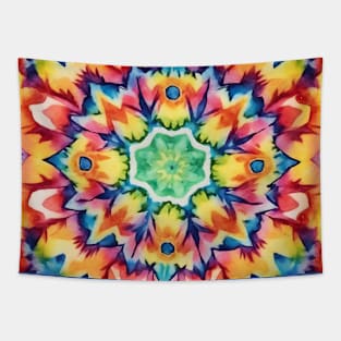 Colorful kaleidoscope mandala Tapestry