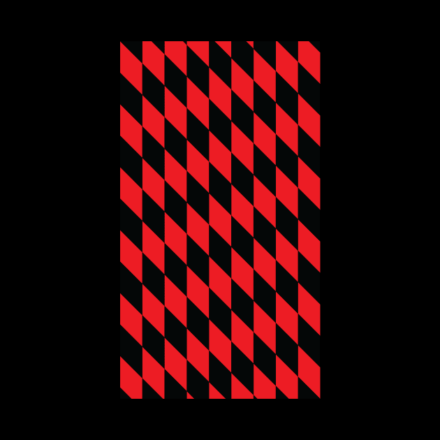 Checkered Rhomboids "Red-Black" by MHich