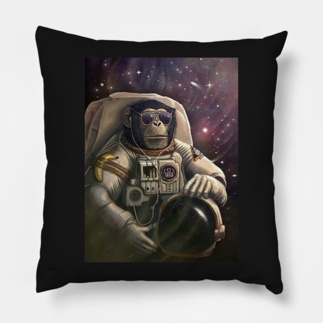 Space Monkey Pillow by Pokky