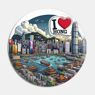 I Love Hong Kong Pin