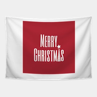 Merry Christmas typography Tapestry