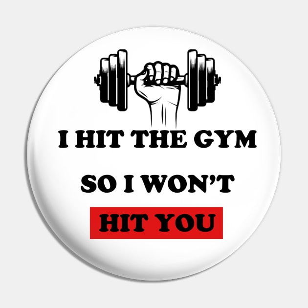 I HIT THE GYM  / Funny / BOXING / Weight Lifting / Birthday / Pin by PRINT-LAND