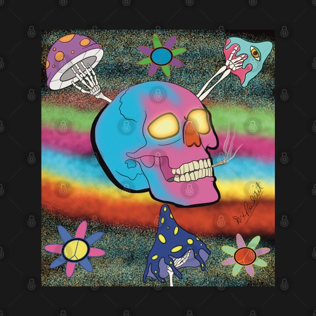 Trippy skull by Dr Paul Art