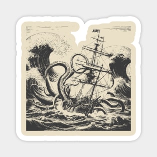 Vintage Kraken Attack! Magnet