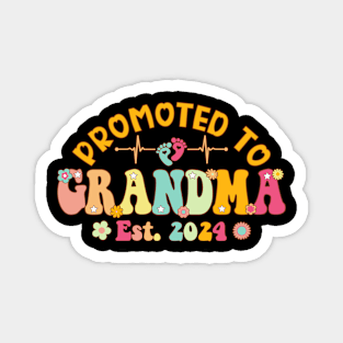 Promoted To Grandma 2024 First Time New Grandma Pregnancy Magnet