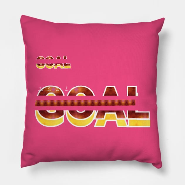 GOAL beautyful text art design. Pillow by Dilhani