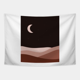 Boho Mountain Moon Version Tapestry