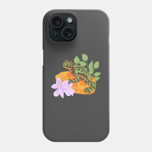 Fire-Bellied Toad and Honey Calcite Phone Case