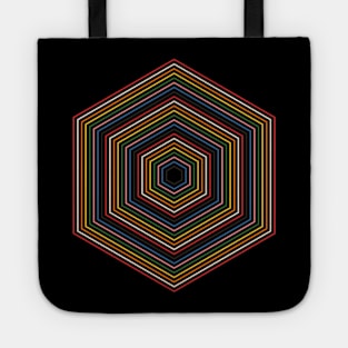 Retro Hex Lines Tote