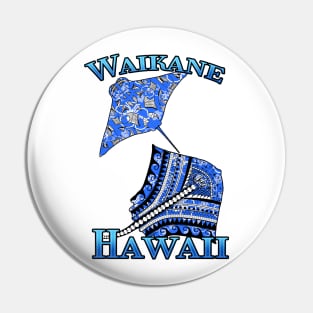 Waikane Vacation Tribal Stingrays Pin