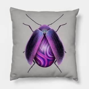 Purple Agate Beetle Pillow