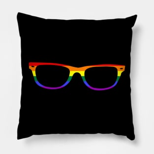 Gay Pride Rainbow Flag Glasses Pillow