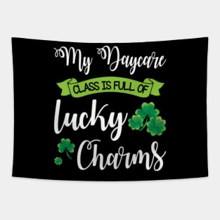 My Daycare Class Is Full Of Lucky Charms Shamrocks Patrick Tapestry