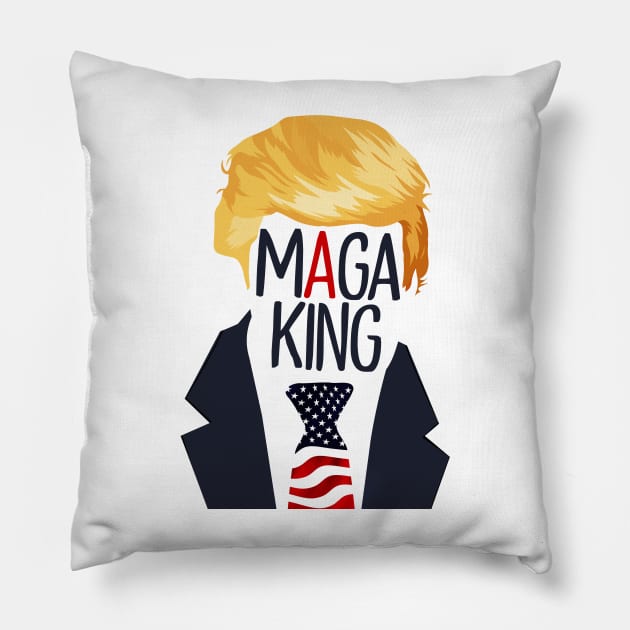 MAGA KING Pillow by Horisondesignz