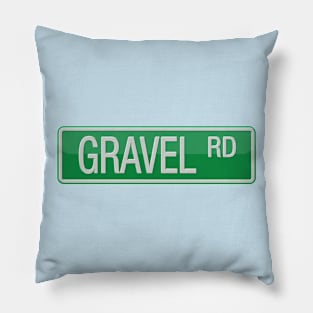 Gravel Road Street Sign Pillow