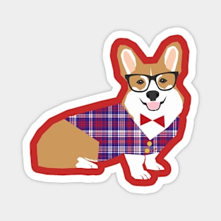 Nerd Corgi Magnet