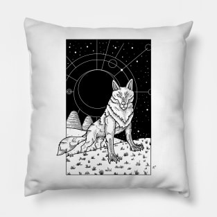 Wolf between worlds Pillow