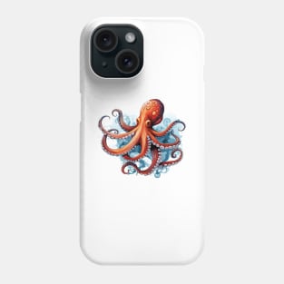 Orange Octopus Phone Case