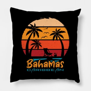 Bahamas Caribbean Island vintage Pillow