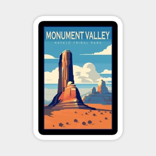 Monument Valley National Park Travel Poster Magnet