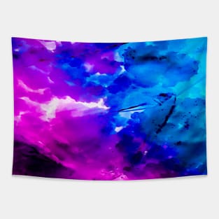 Neon Purple Blue Fizzies Tapestry