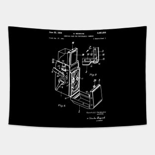 Carrying case for photographic cameras patent 1954 Tapestry