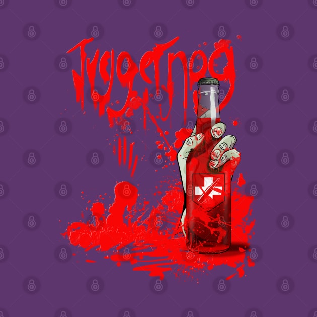 Zombie Hand Bloodied Juggernog on Purple by LANStudios