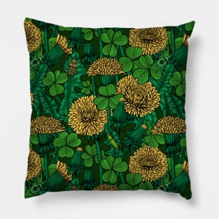 The meadow in green and yellow Pillow