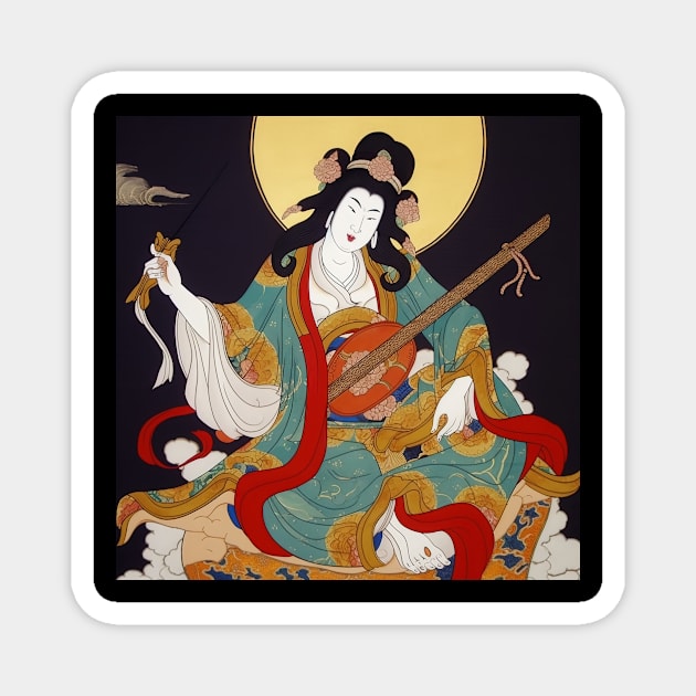 Benzaiten Japanese Magnet by ComicsFactory