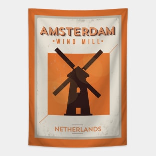 Amsterdam Poster Design Tapestry