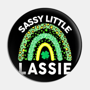 St Patricks Day Little Lassie Teen Girls Pin