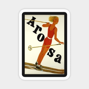 Arosa,Switzerland, Ski Travel Poster Magnet