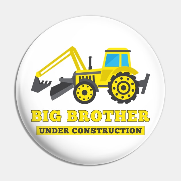 Announcement Baby Promoted to Big brother Under Construction Pin by DesignergiftsCie