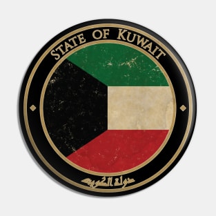 Vintage State of Kuwait Asia Asian Flag Pin